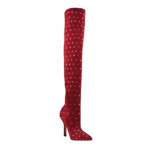 Privileged /Lemon Drop " CRYSTALS GALORE " Red -Thigh High (BRAND NEW !!!)